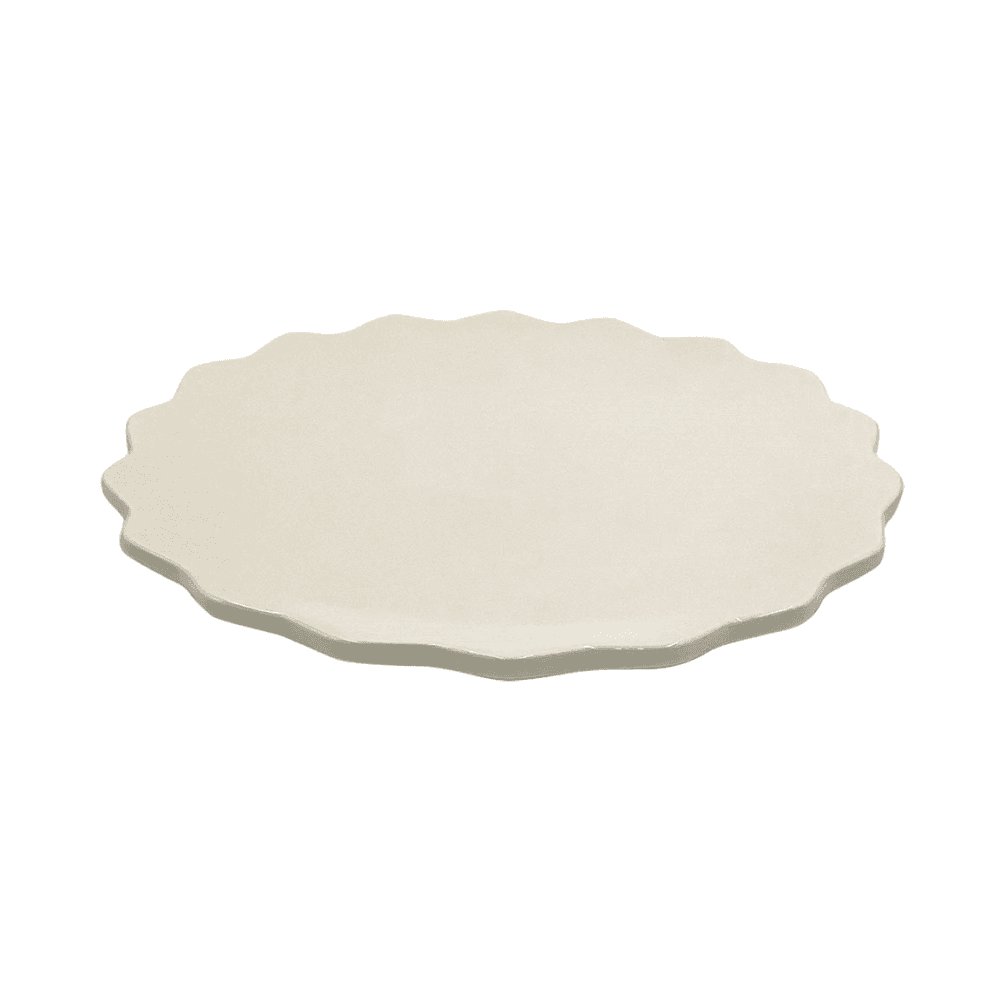 Scalloped Dinner Plate, Cream