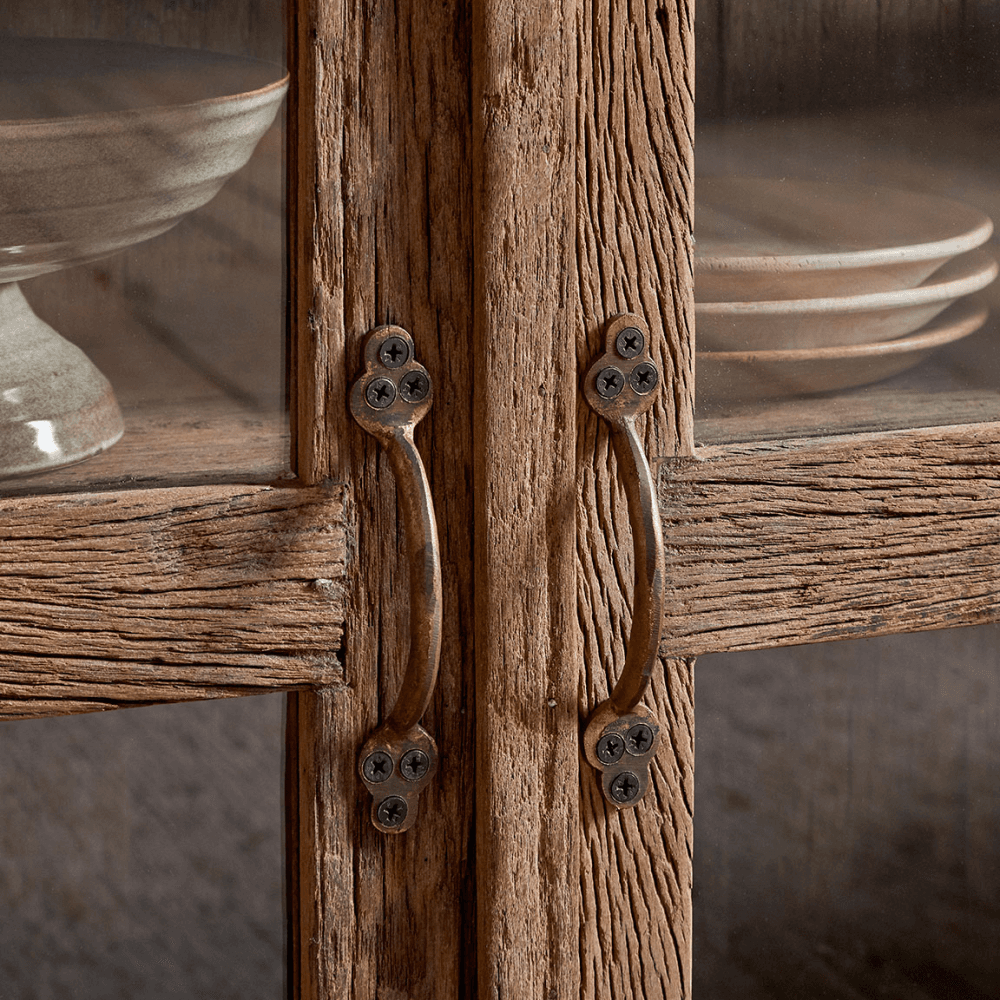 Ibo Reclaimed Wood & Glass Sideboard, Natural