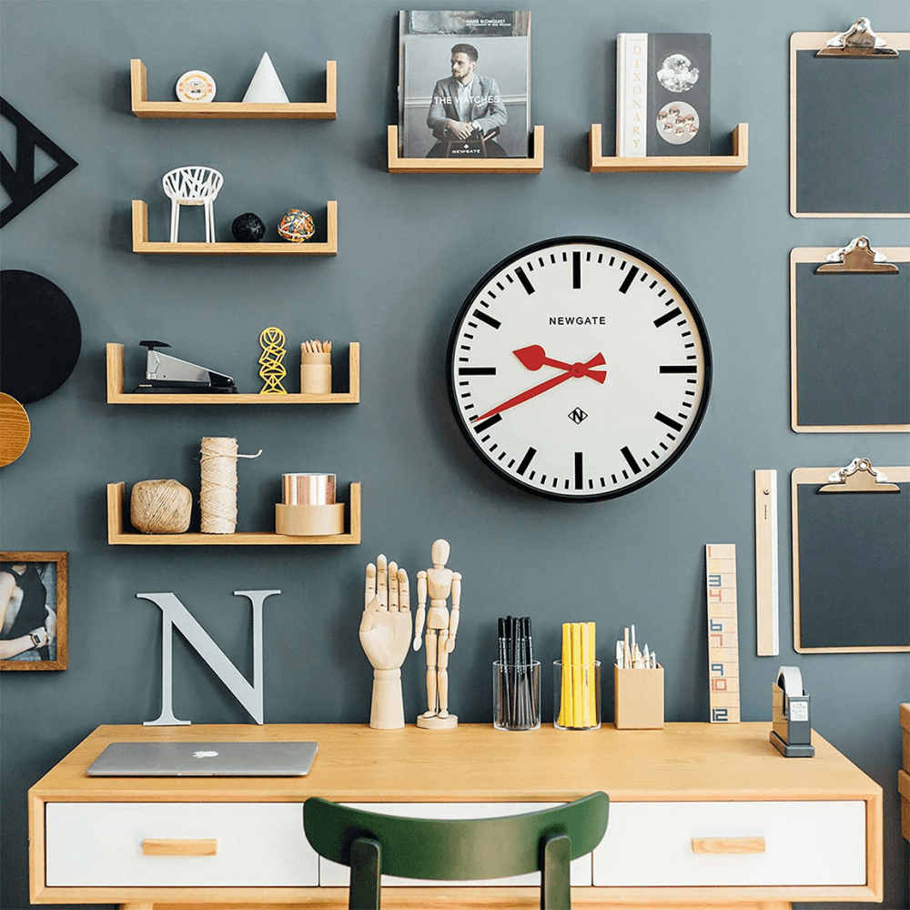 Putney Wall Clock, Black Metal