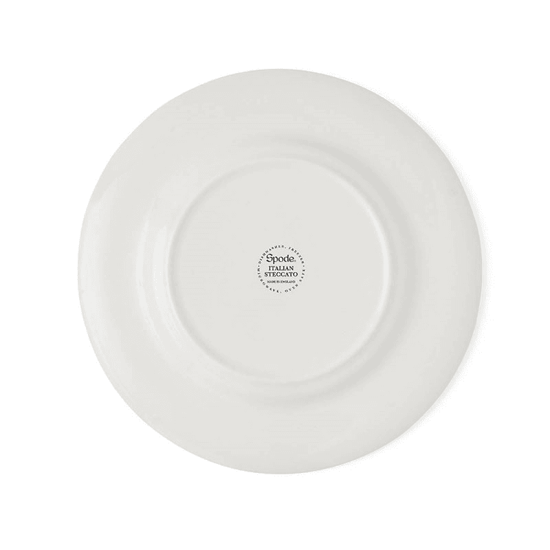 Stecatto Set of 4 Salad Plates, White and Blue