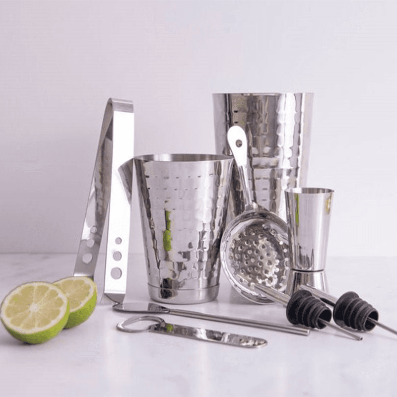 Boston Eight Piece Cocktail Set, Stainless Steel