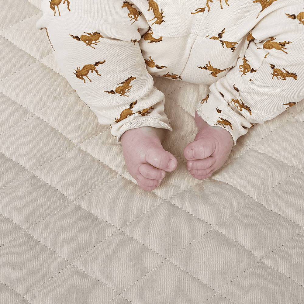 Quilted Baby Playmat, Linen