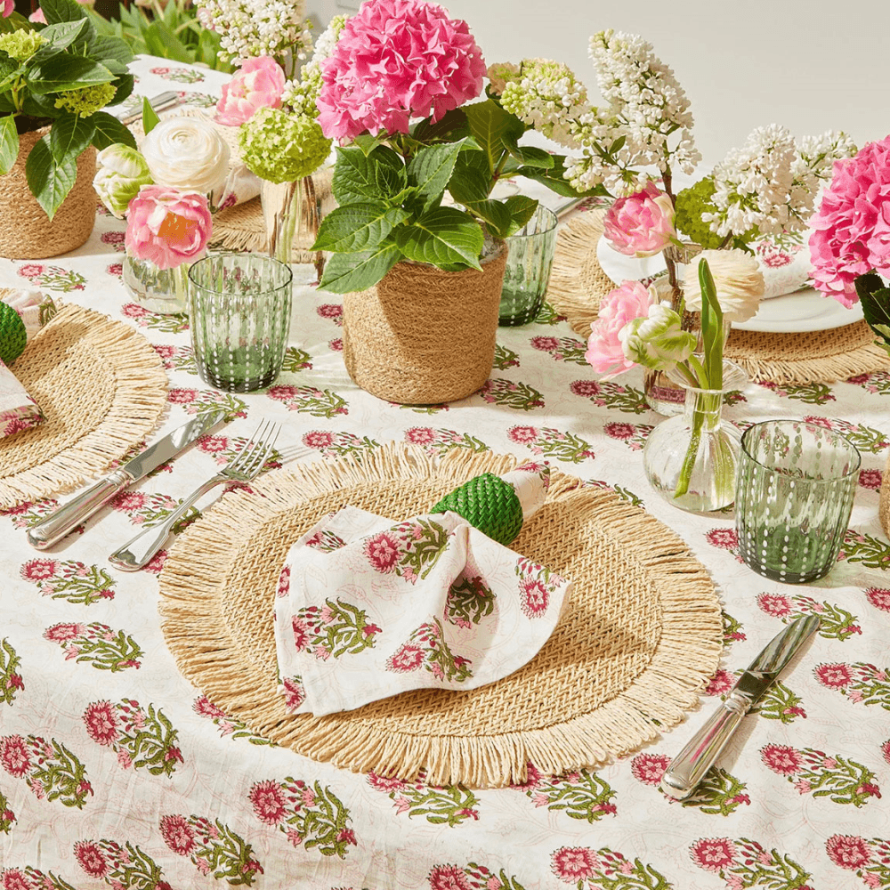 Summer Garden Tablecloth, Pink