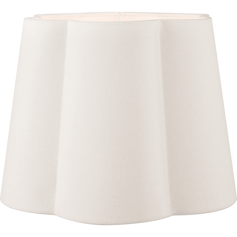 Posy Tapered Scalloped Shade, White