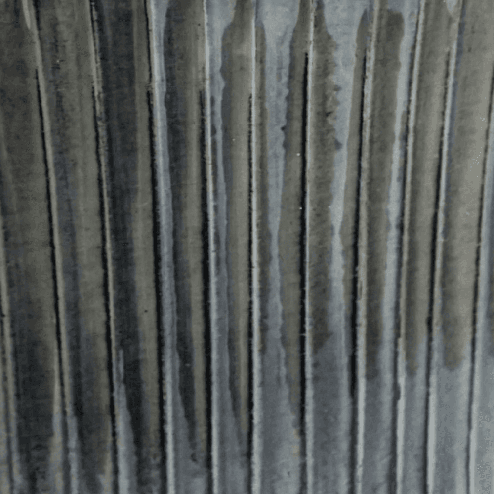 Jasper Set of 4 Metal Ribbed Tapered Planter