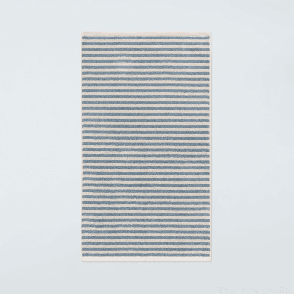 Fine Stripe Hand Towel, Pacific