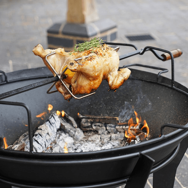 Kendal Fire Pit on Stand, Black