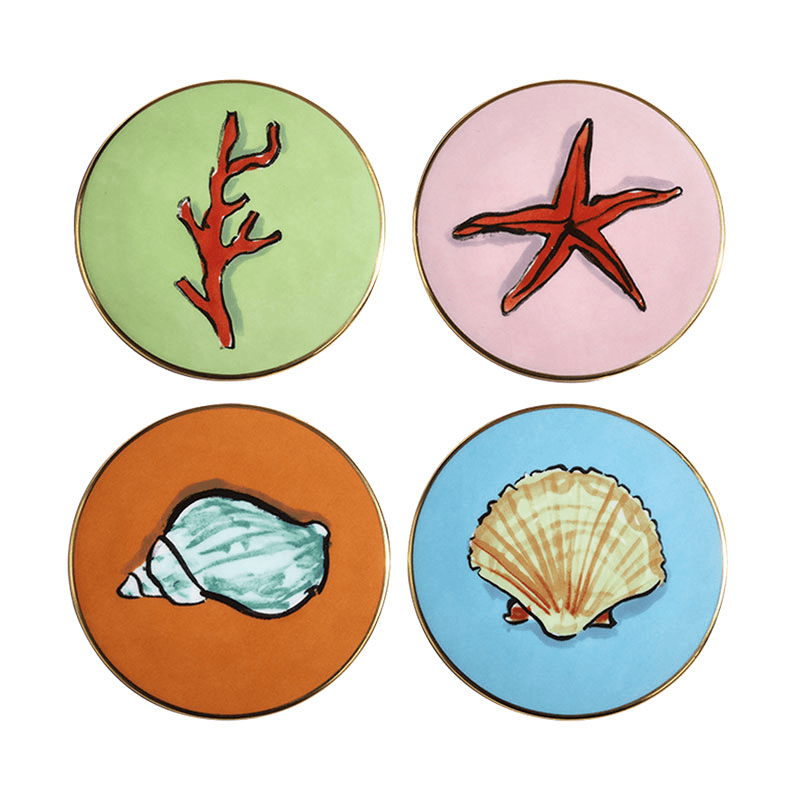 Il Viaggio Di Nettuno Set of 4 Coasters, Multi