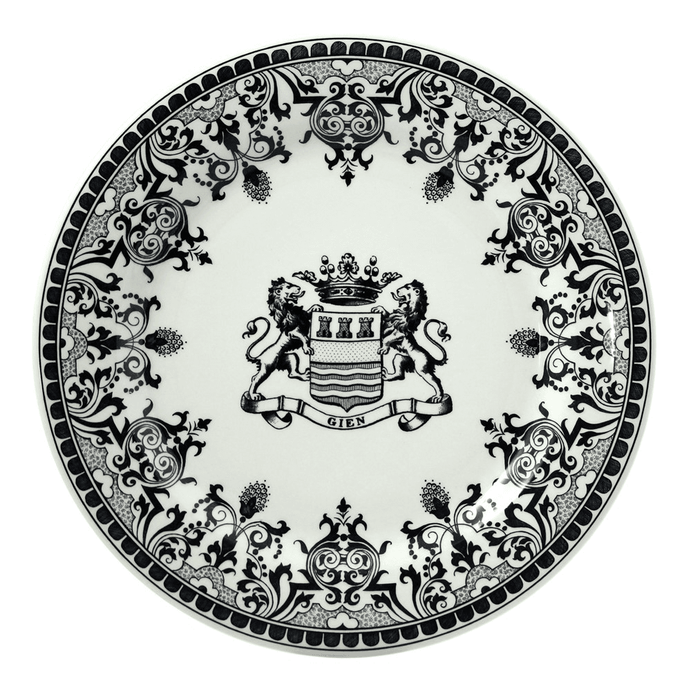 Les Depareillées - Blason Dinner plate, Black