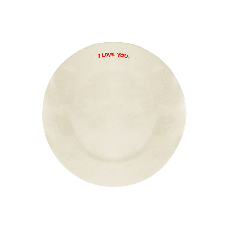 I Love You Breakfast Plate, Red
