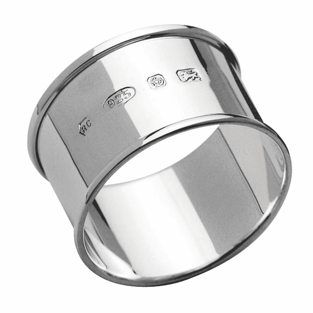 Plain Round Napkin Ring, Sterling Silver