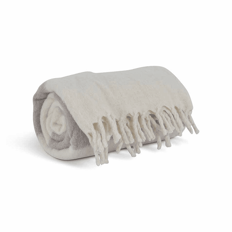 Leigh Wide Stripe Throw, Natural Stripe