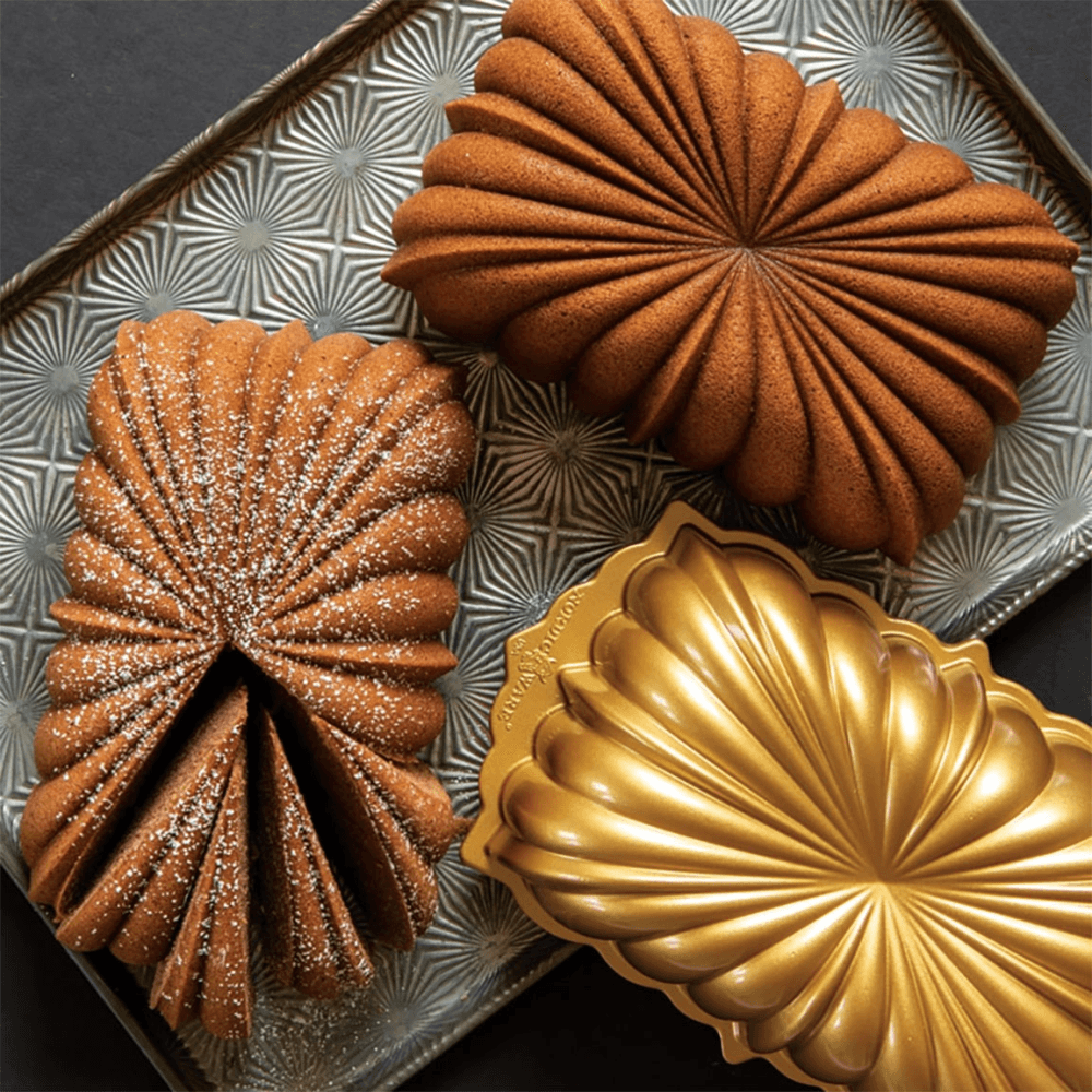 Premier Cast Classic Fluted Loaf Pan, Gold