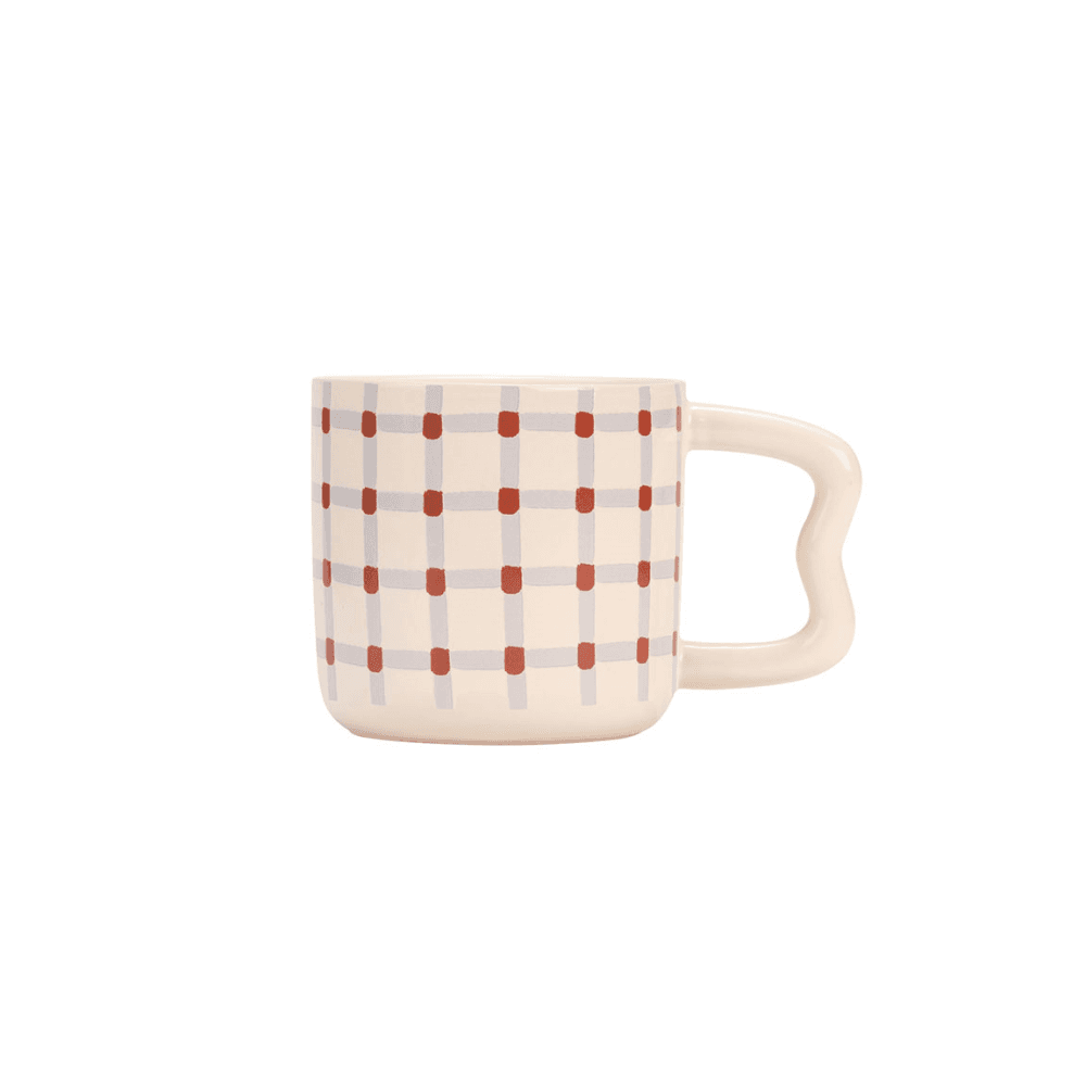Modern Studio Set of 4 Mugs, Check