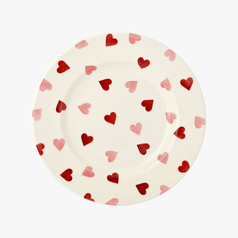 Pink Hearts Plate