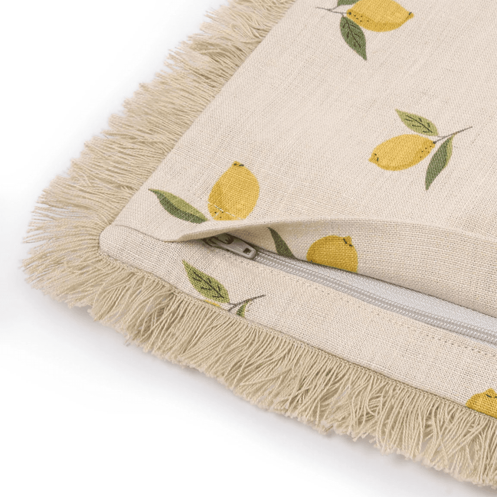 Lemons Cushion, Natural