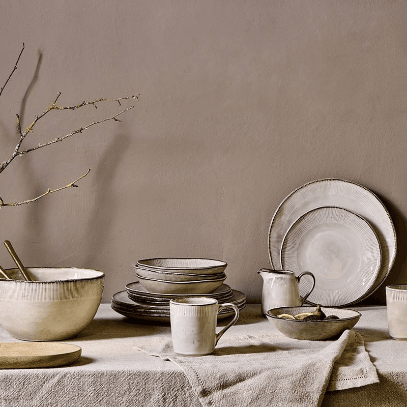 Malia Set of 2 Mugs, Cream