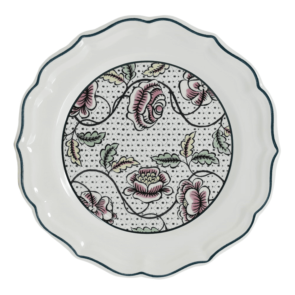 Dominoté - Roses Dessert Plate