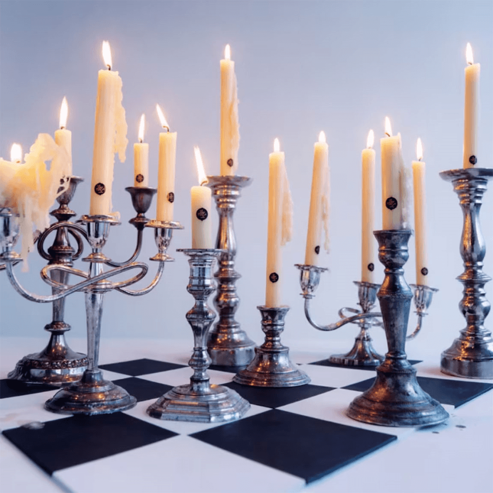 Townhouse Grapefruit & Rosemary Dining Candles with Holders