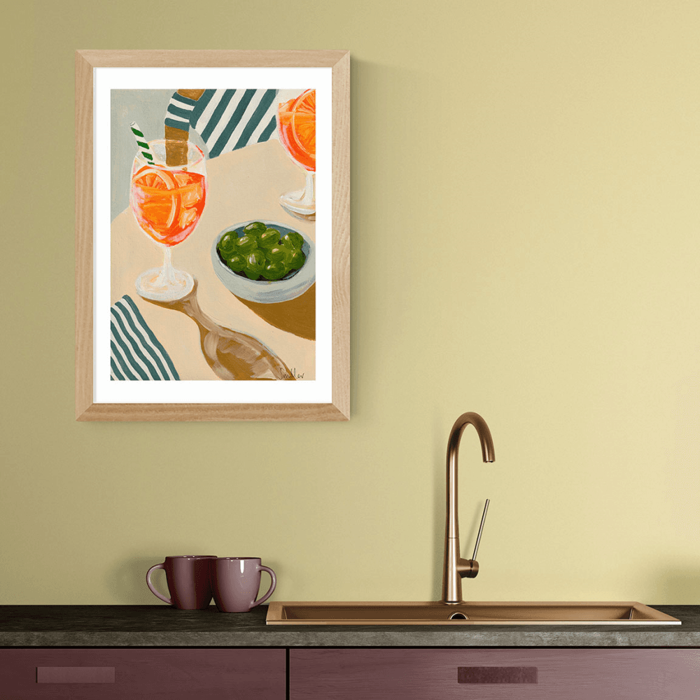 Susie Miller Aperitif Print, Oak