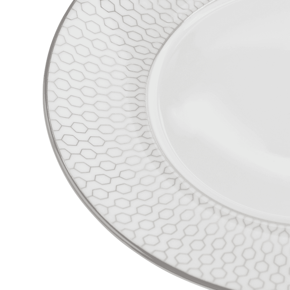 Gio Platinum Teacup & Saucer, Platinum