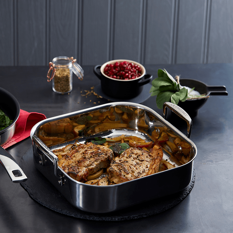 Classic 3-ply Square Roaster, Stainless Steel