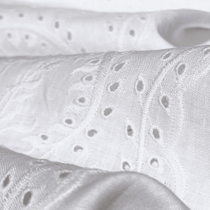 Broderie Anglaise Linen Tablecloth, White