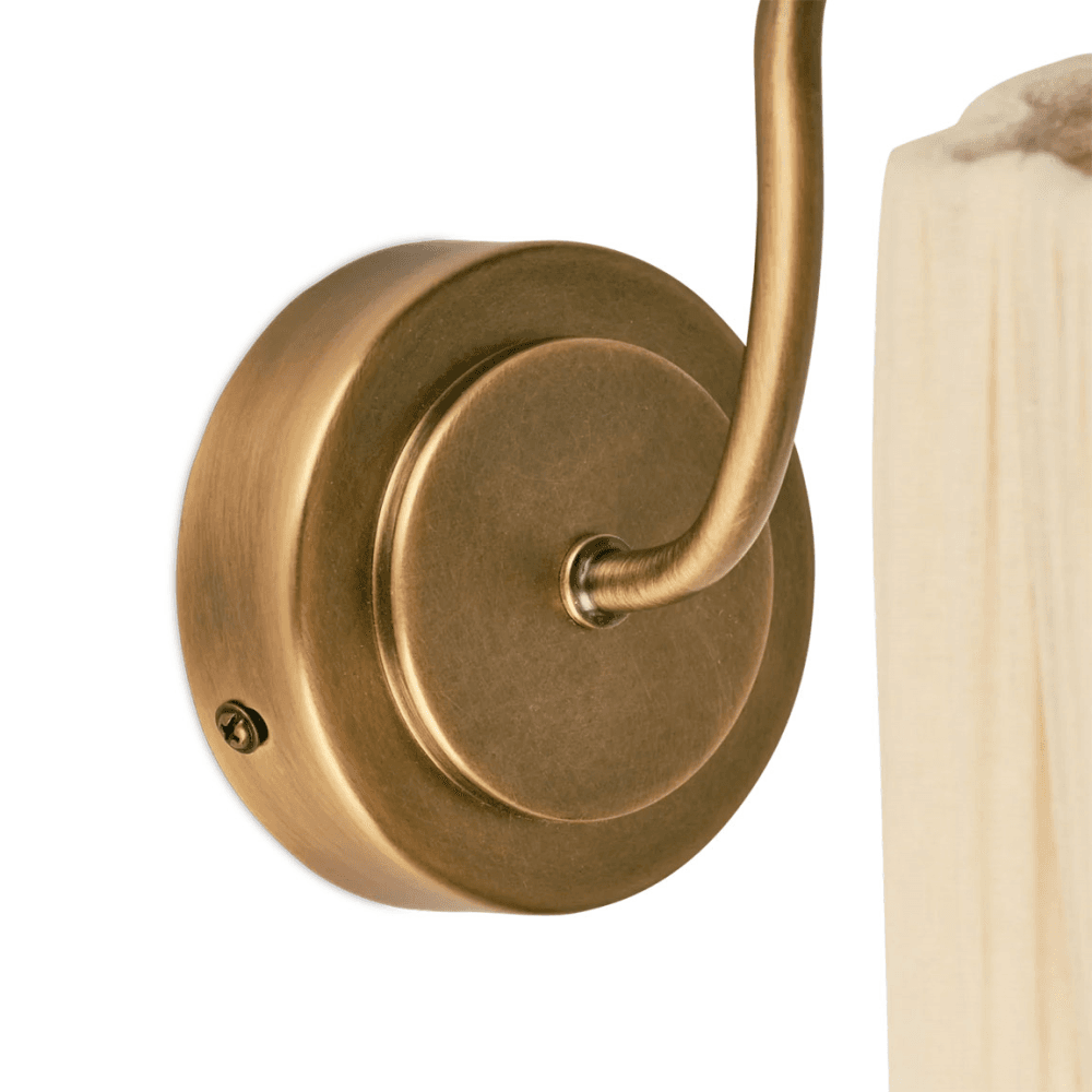 Cecile Gathered Linen Wall Light, Natural