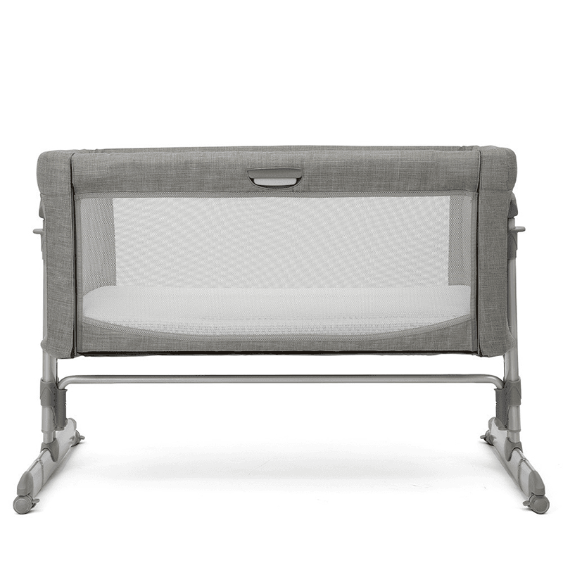Roomie Glide Bedside Crib With Gliding Function, Foggy Grey