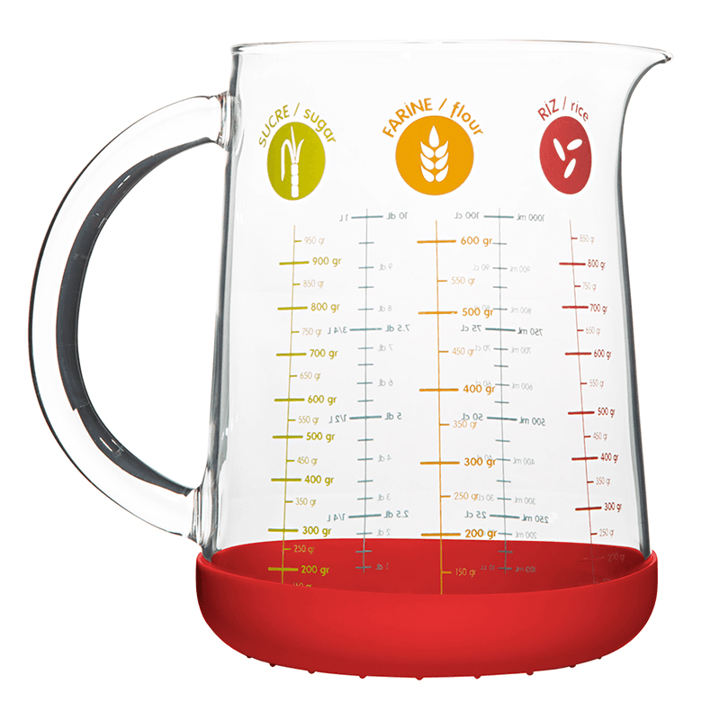 Glass Measuring Jug With Silicone Base