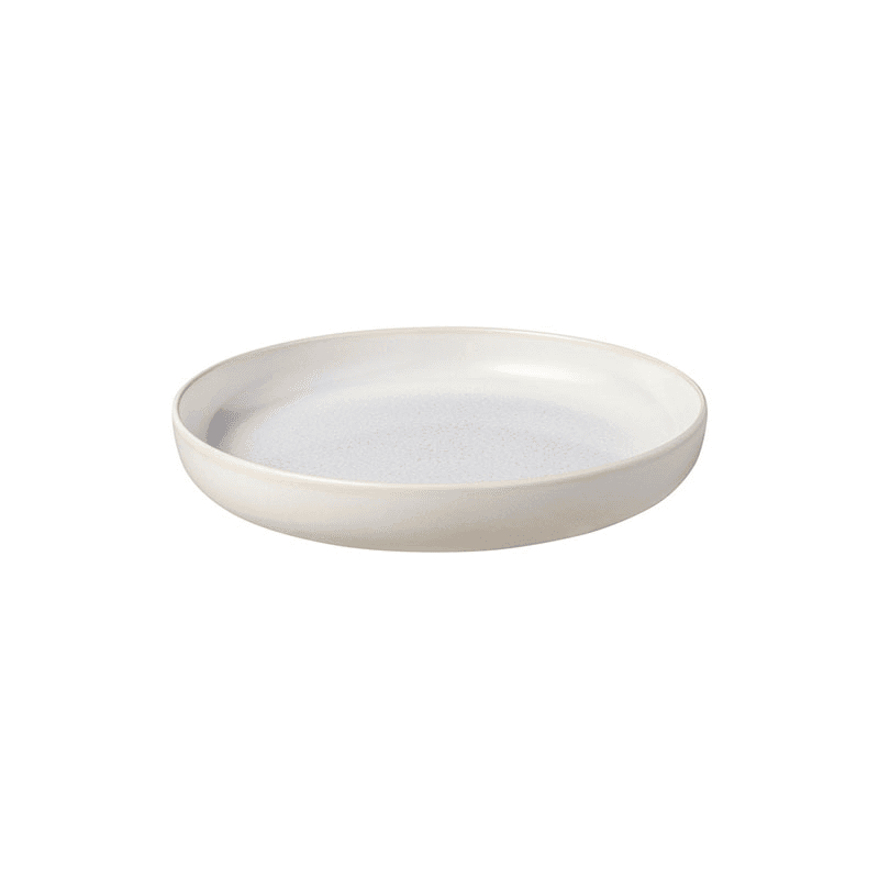 Crafted Cotton Deep Plate, White