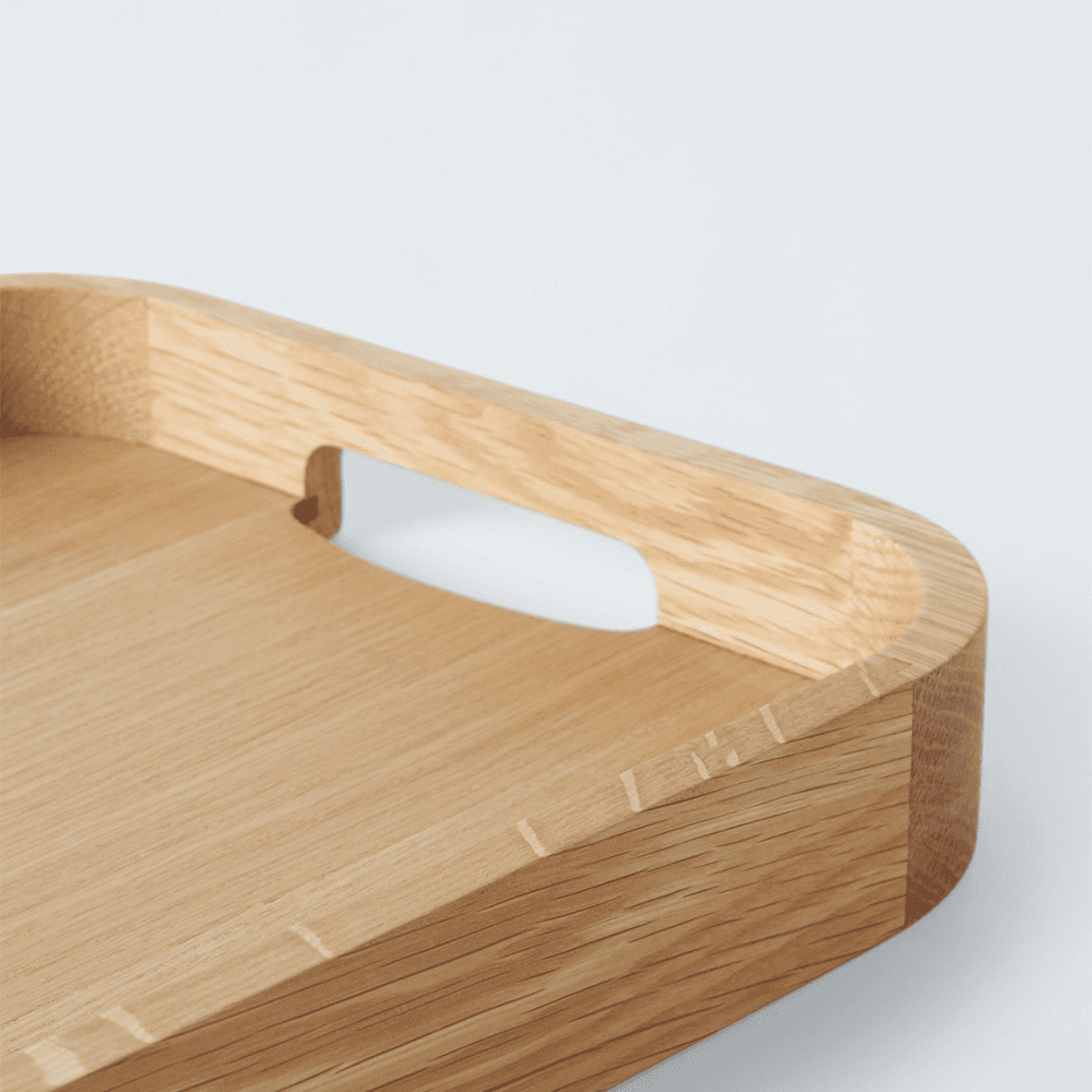 Contemporary Wood Tray, Natural