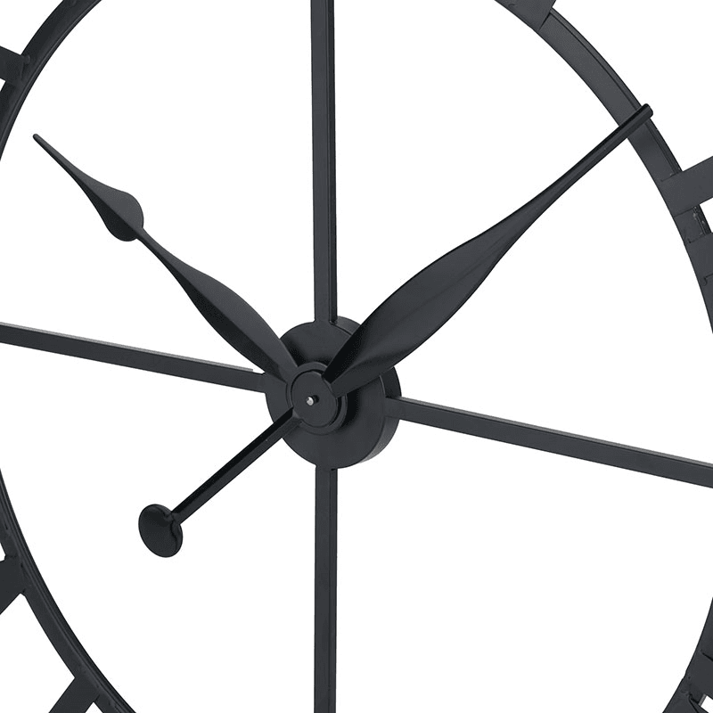 Metal Wall Clock, Black