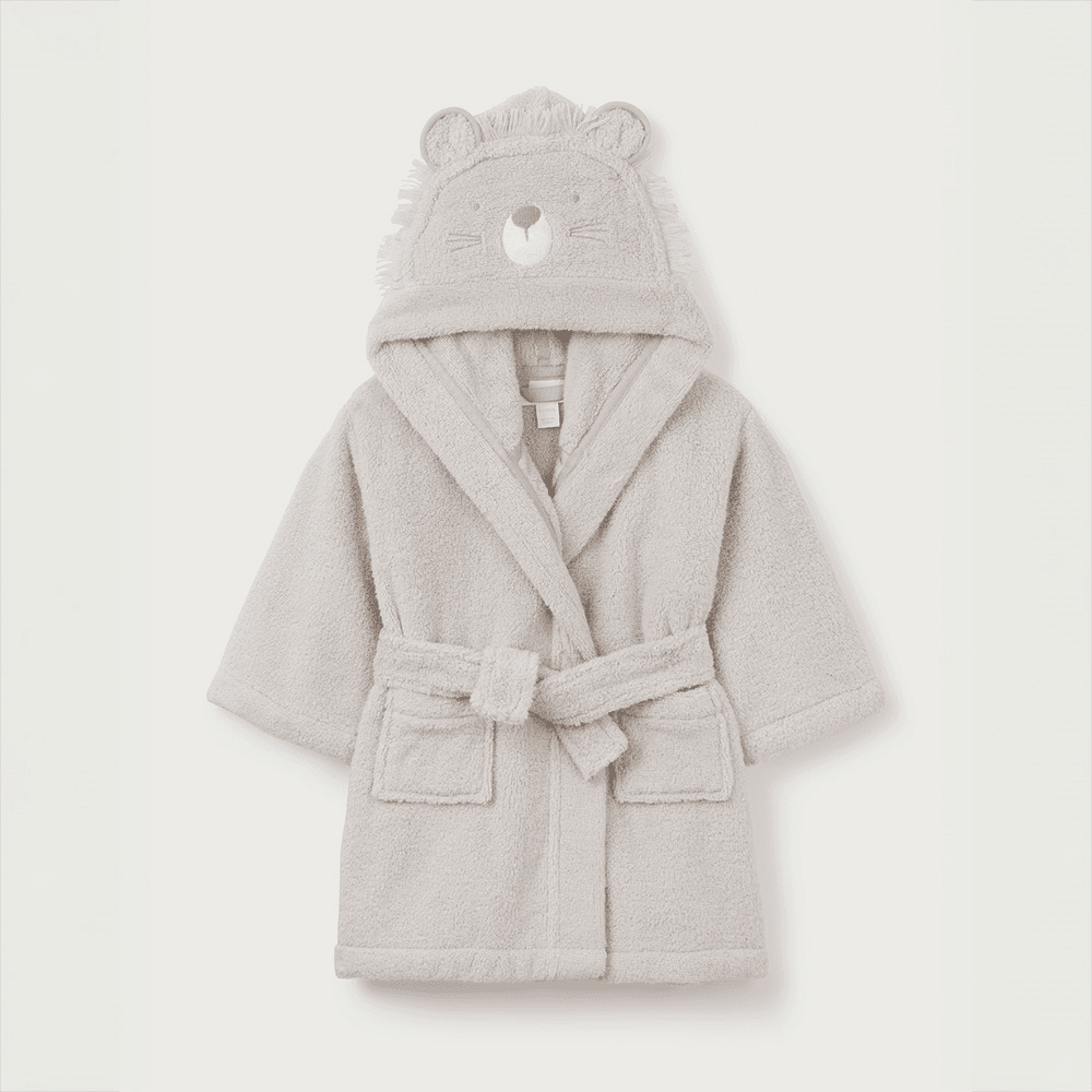 Organic Cotton Lion Hooded Robe