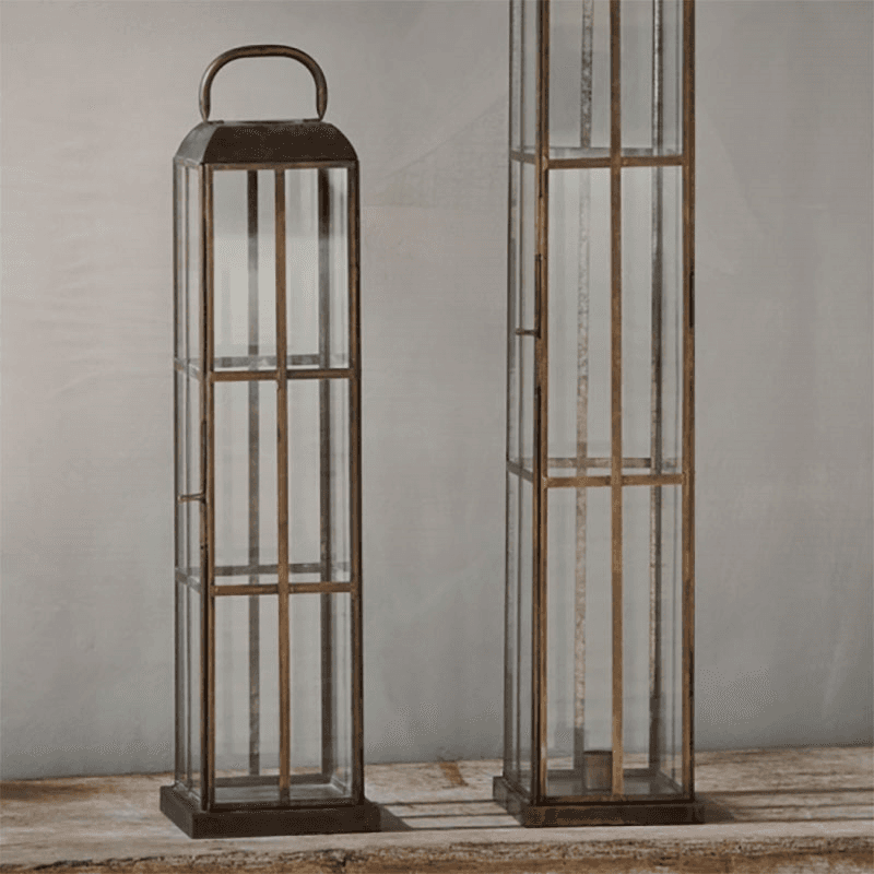 Vemula Lantern, Antique Brass