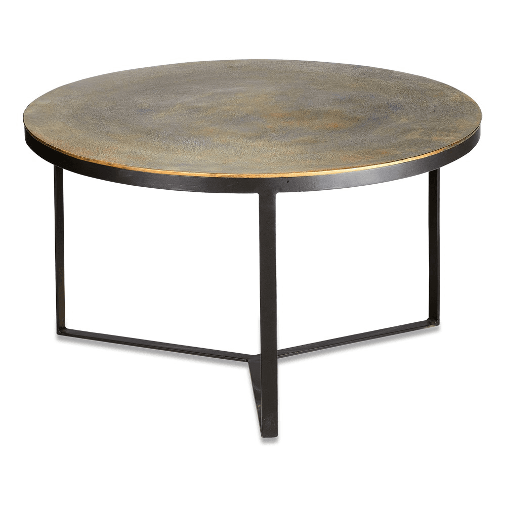 Maba Coffee Table, Antique Brass