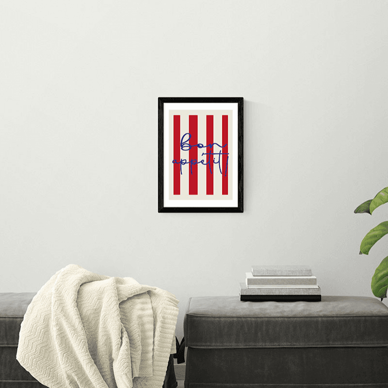 Inoui Bon Appa©Tit Print, Black Frame