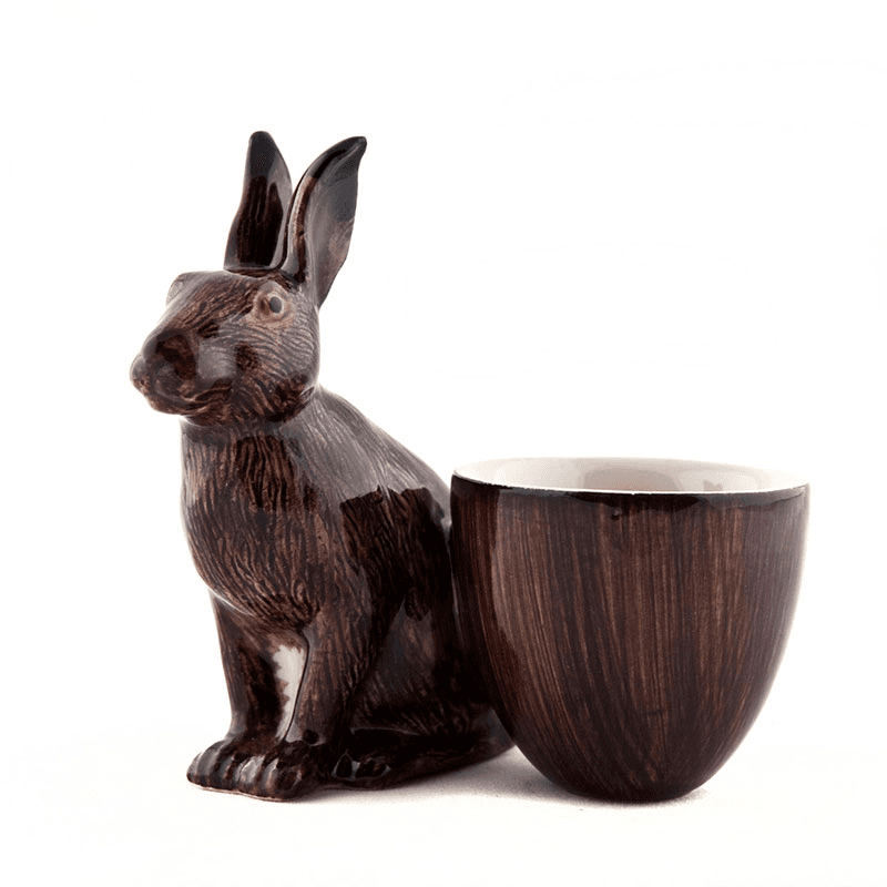 Hare Egg Cup, Brown