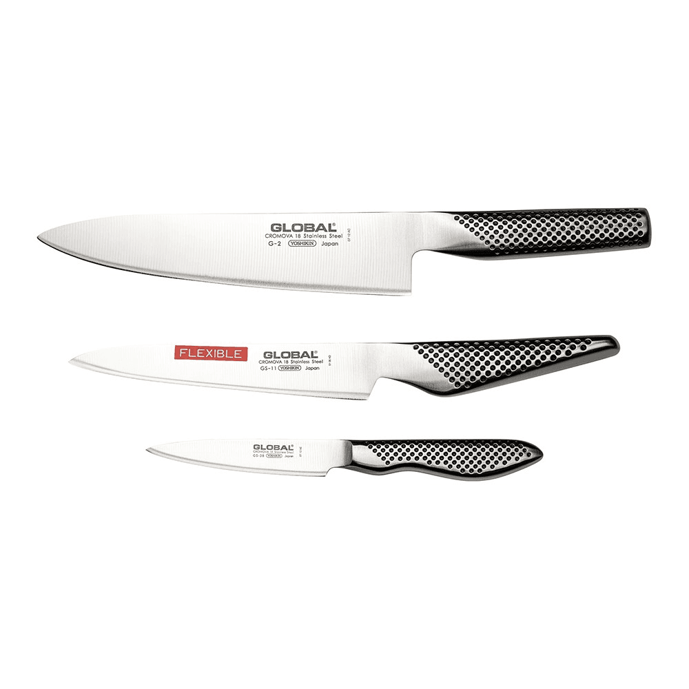 3 Piece Kitchen Knife Set (G-2/Gs-11/Gs-38), Stainless Steel