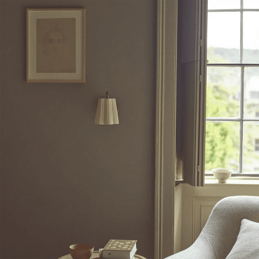 Cecile Gathered Linen Wall Light, Natural