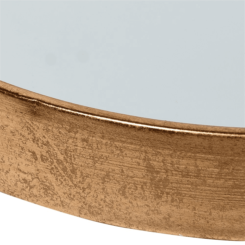 Round Mirrored Trolley, Gold