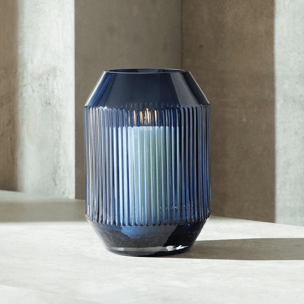 Rotunda Vase/Lantern, Sapphire Blue