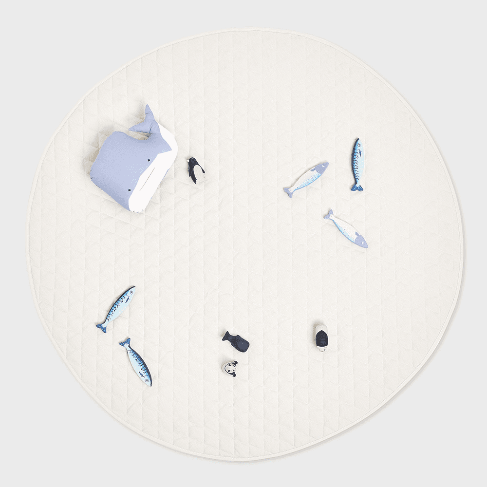 Quilted Baby Playmat, Linen