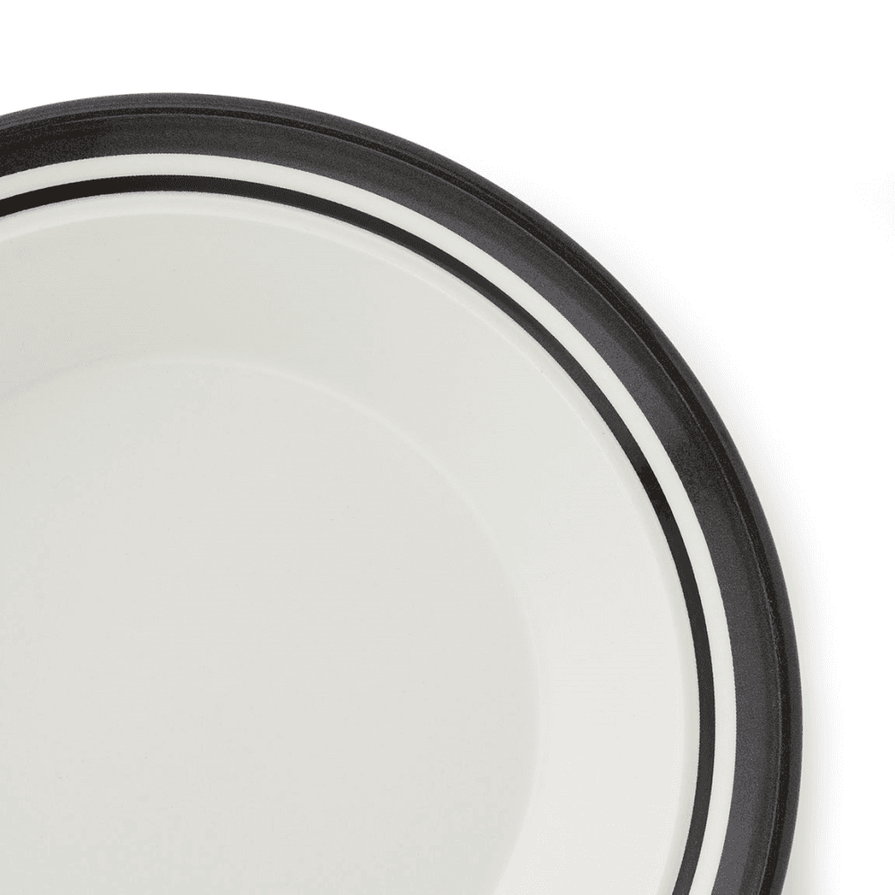 Potters Stripe Set of 4 Soup Plate, Black