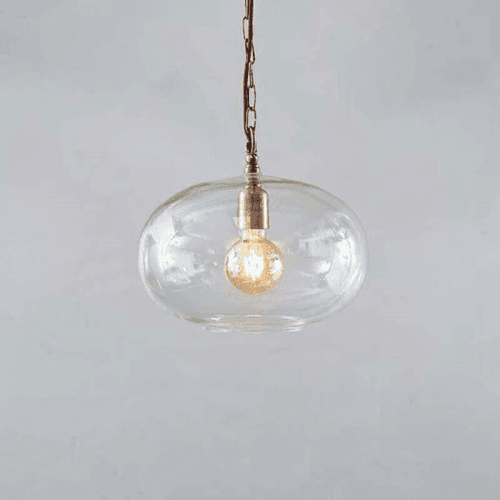 Image showing the Otoro Recycled Glass Pendant, Clear product.