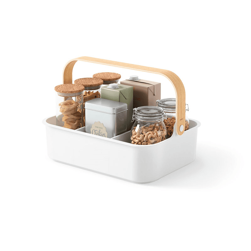 Bellwood Caddy, White & Natural