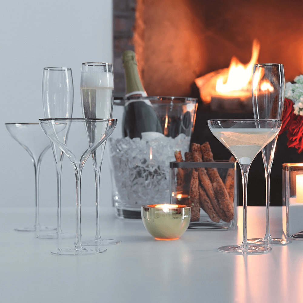Savoy Pair of Champagne flutes, clear