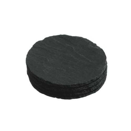 Image showing the Set of 4 Round Coasters, Slate product.