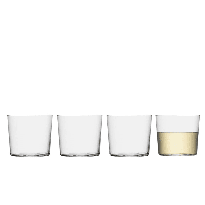 Gio Set of 4 Low Tumblers, Clear