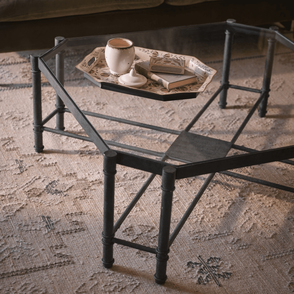 Karnataka Coffee Table, Verdigris